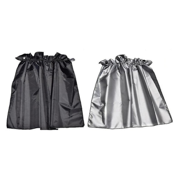 2 stk. dobbeltsidet blackout polyester taffeta 190T sølv-p