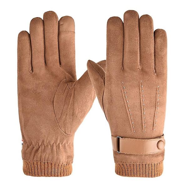Herre Varm Pels Handsker (jp204 Gul One Size Fits All)