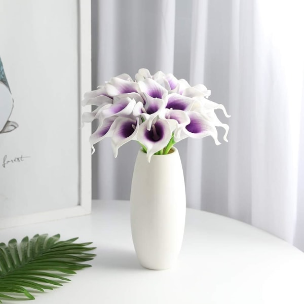 10 stk. Calla Lily brudebuket kunstig latex blomst H