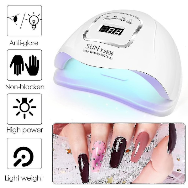 Neglelakklampe 110w Led-lampe Neglelakk Tørketrommel Uv-lampe Profesjonell Manikyrlampe Med 4 Timer Lcd-skjerm