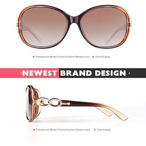 1 stk Retro Polariseret Dame Solbriller Store Stel Designer Oversi