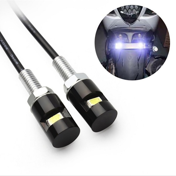 2PCS LED License Plate Light Bulb Screw Bolt LED Waterproof License Plate