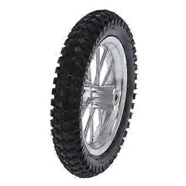 Gummi Framhjul Däck 12.5x2.75in Skivbroms Kedjehjul Bultar för 47cc 49cc 2-takts Mini Dirt Bike Silver