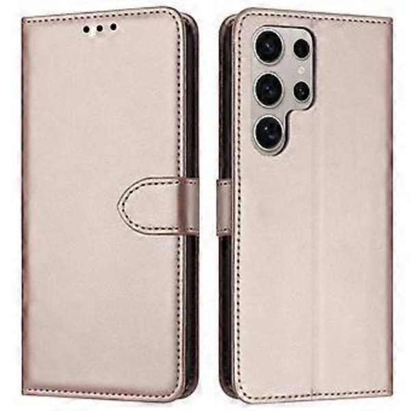 Plånboksfodral i läder med stativ och rem för Samsung Galaxy S25 Ultra (Stil B)