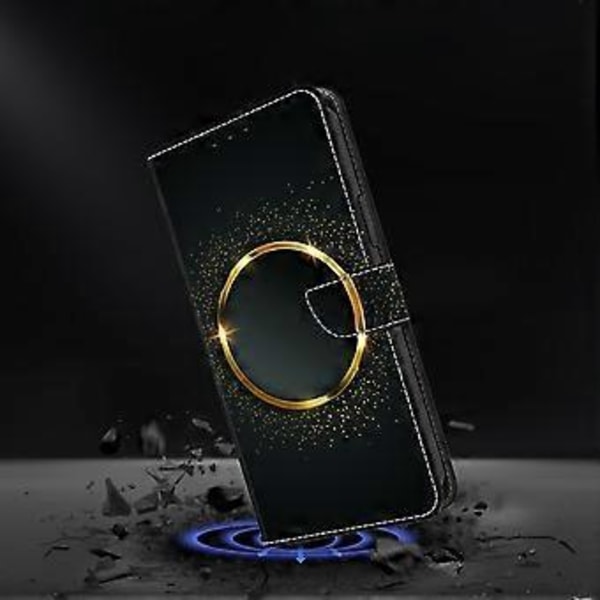 Til iPhone 16 Pro Max Cover PU Læder Wallet Flip Cover med Støttefunktion (Style G)