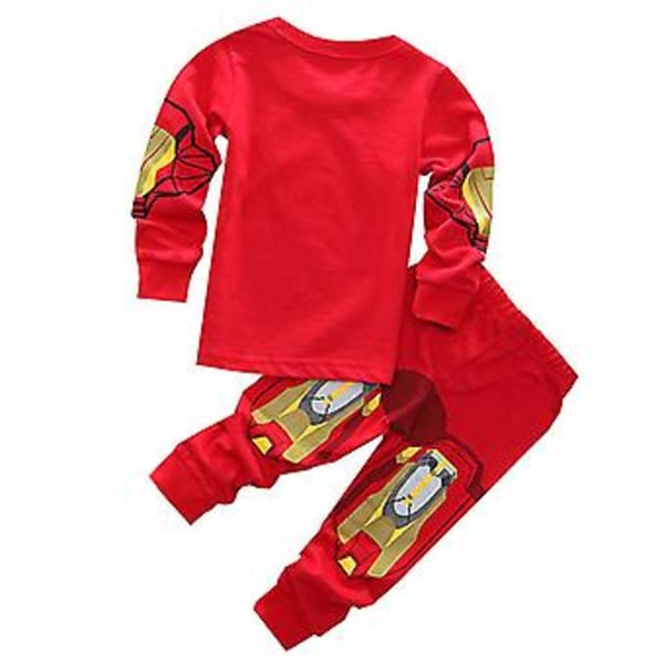 Barnens pojke pyjamasuppsättning nattkläder T-shirt och sovbyxor Avengers tryck (4-5 år Iron Man)