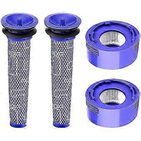 4-pak Filterudskiftning til V7, V8 Animal og V8 Absolute Ledningsfri Støvsuger HEPA Filter Udskiftning [jkw] ( )