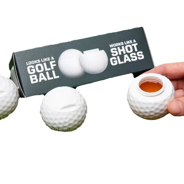 Shotglas formet som en golfbold