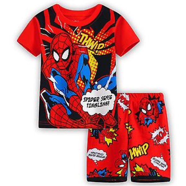 1-6-vuotiaille pojille Spiderman-asu T-paita + shortsit (1-2 vuotta)
