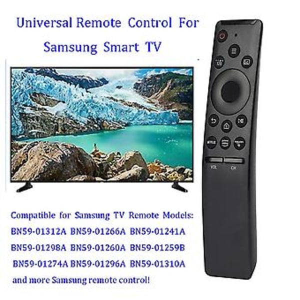 Ersättningsfjärrkontroll för Samsung Smart-TV LCD LED UHD QLED TV, med Netflix- och Prime Video-knappar