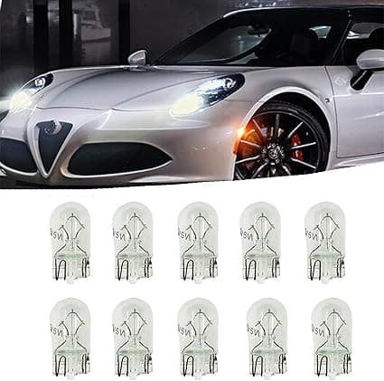 10 stk. Hvide T10 LED-pærer, 5W Nummerpladelys, Nummerplade Side Mark