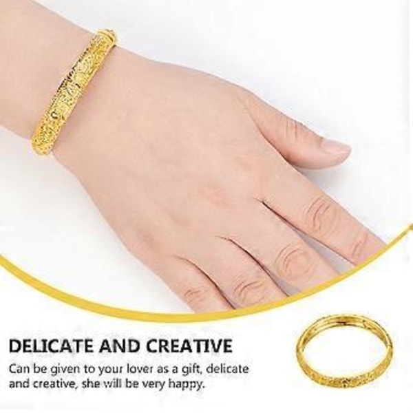 1 stk. Armbånd til kvinder i etnisk stil, kreativt retro armring, elegant hånddekoration, gylden