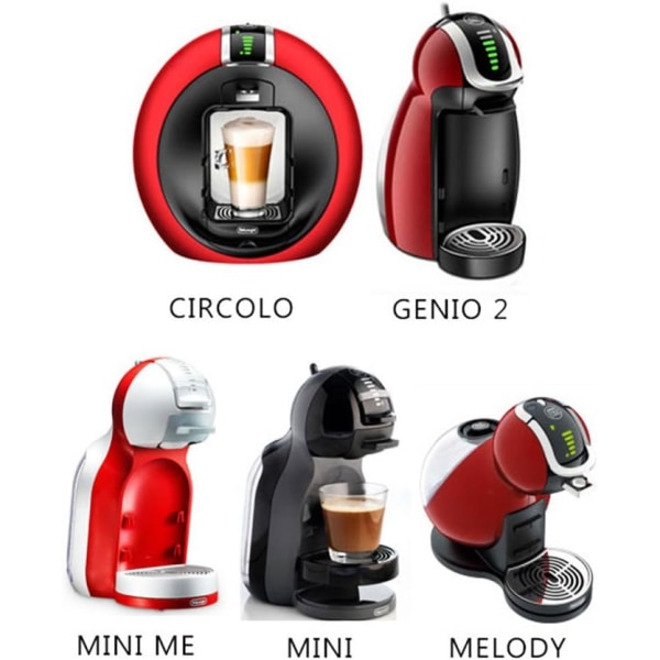 5 stk hvite gjenbrukbare kaffefilterkapsler, gjenfyllbare kaffekapsler