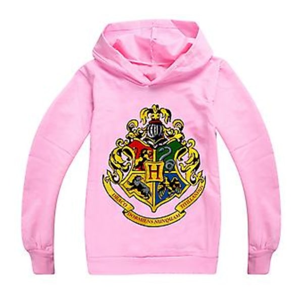 Harry Potter Hogwarts Barn & Flickor Söta Hoodie Jumper Långärmad Lös Huvtröja Toppar Höst Vinter (13-14 år Rosa)