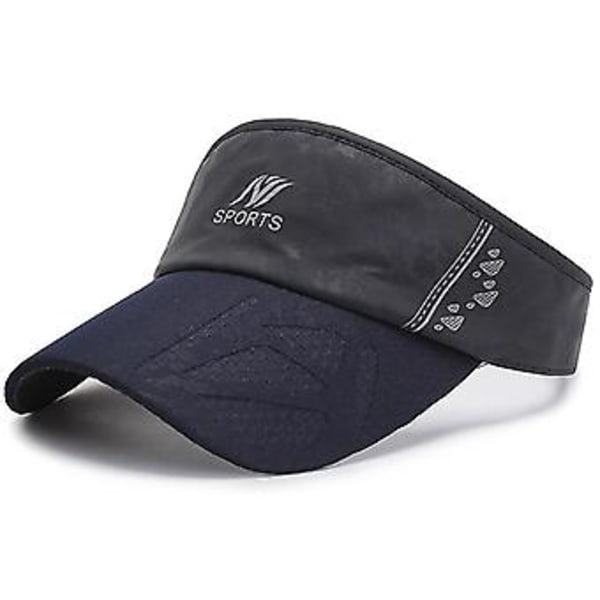 Nya Sportkepsar för Män och Kvinnor - Sommar, Löpning, Strand, Golf, Tom Kepsspets, Solhatt, Utomhusvisir, Löpkeps, Sommar (Mörkgrå)