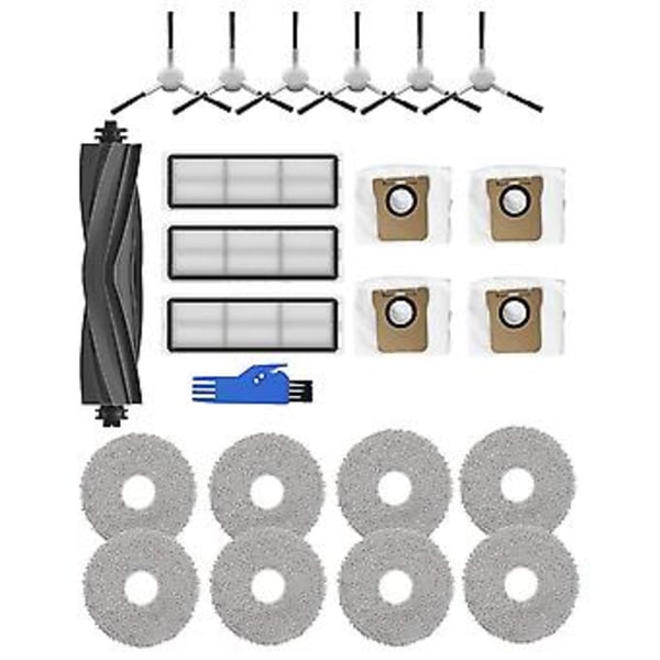 Til L10S Ultra, L10 Ultra Robotstøvsuger Hovedsidebørste HEPA-filtre Støvsugerposer Mop-puder Spar