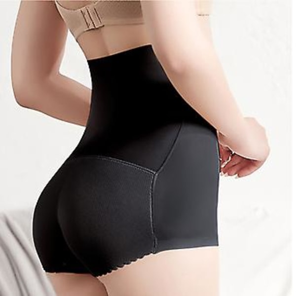 Sømløse Hip Padded Truser Pustende Ass Lifter Padded Truser Hip Enhancer For Kvinner Ny(L Svart Lav Midje)