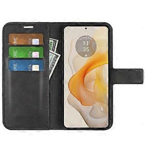 Til Motorola Moto G Stylus 5G (2024) Stand Case Anti-Scratch Kalvetekstur Læder Telefon Cover (Style B)