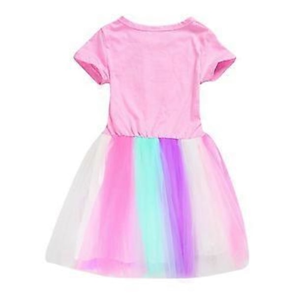 Flickor Taylor Swiftie Klänning Regnbåge Tyllklänning Med Väska Prinsessa A-Linje Klänningar Födelsedagsfest Kjolar Presenter (7-8 År Rosa)