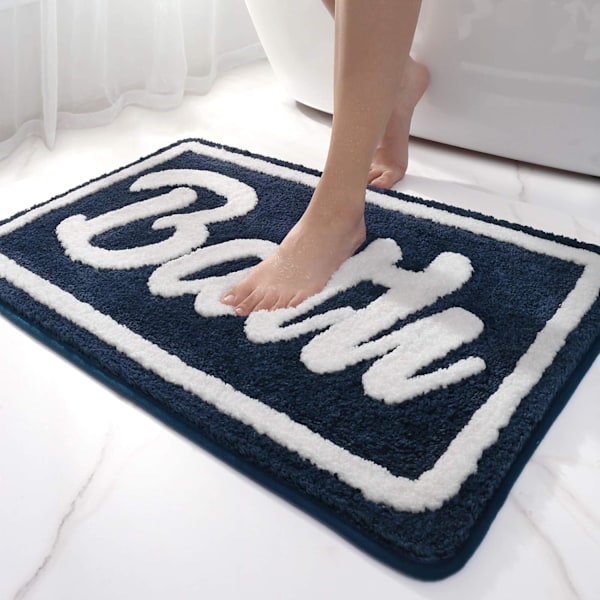 Halksäker Badmatta, Mjuk Mikrofiber Badrumsmatta, Vattenabsorberande