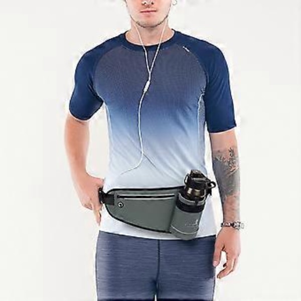 Löpningsbälte med vattenflaskhållare, justerbar midjeväska för jogging, vandring och utomhusfitness