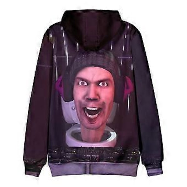 Skibidi Toalett Tryckt Pojkar Flickor Barn Casual Hoodies Rolig Tryckt Sweatshirt Huvtröja Jumper Toppar (7-8 År B)