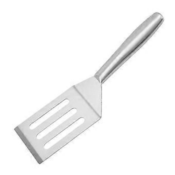 Spatel i rustfritt stål, flat spatel, stor fiskespatel, grillspatel, grillspatel, stekebordsskrape, biffspatel, pannekake B