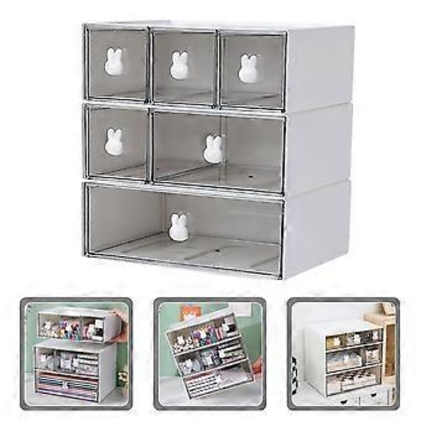 1 Sæt Multifunktionel Bordplade Organizer Opbevaringsboks Klar Desktop Diverse Kosmetik Holder
