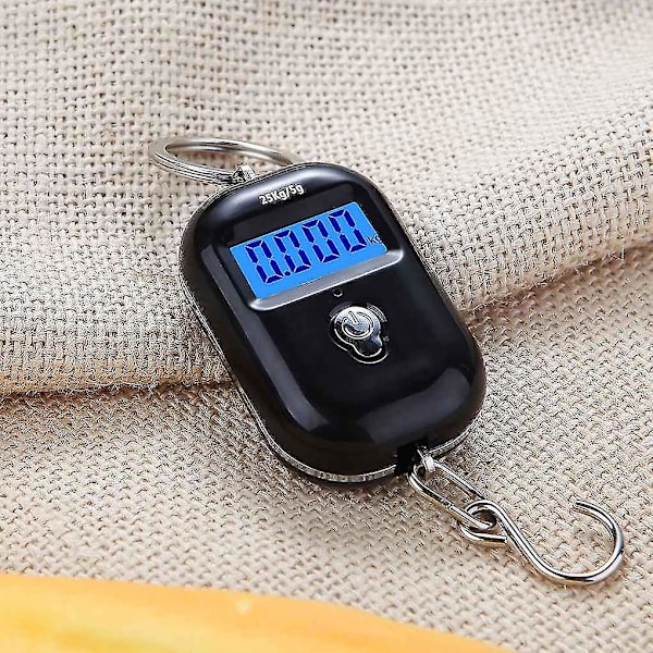 25kg X 5g Digital Hängande Vågskala Mini Elektronisk Bagagekrok Vågskala Lcd Bakgrundsbelysning Köksvåg