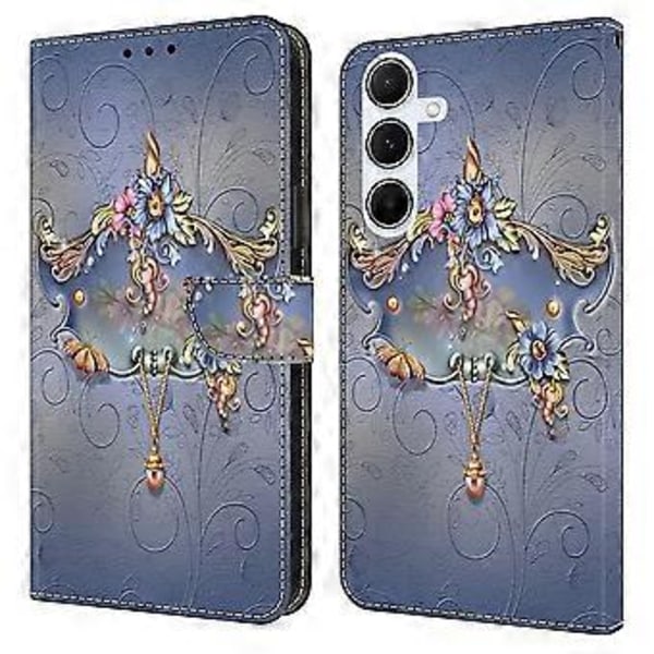 Til Samsung Galaxy S24 FE Etui PU Læder Wallet Telefon Cover med Støttefod (Style C)