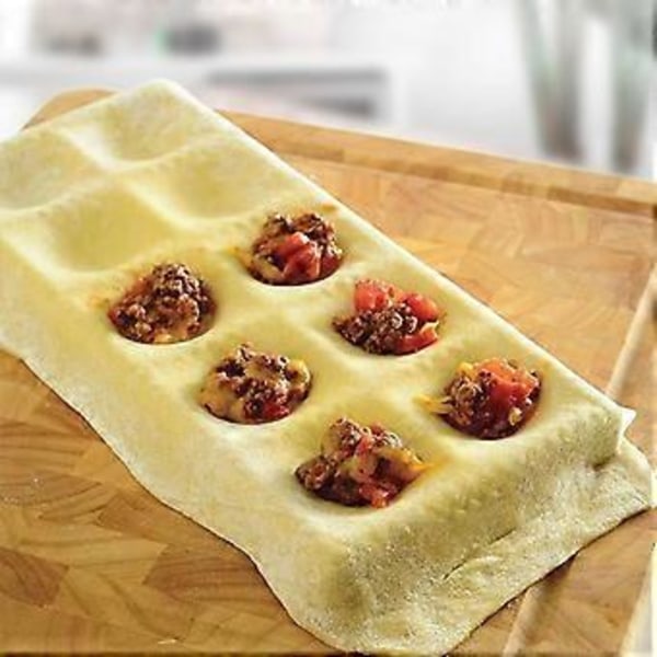 Ti-hullers firkantet dumplingform fold kageform DIY nudelbageværktøj