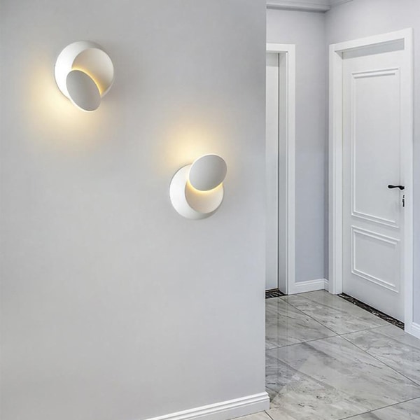 Half Moon Shaped LED Wall Lamp 360 Degree Swivel Wall Lamp Floor