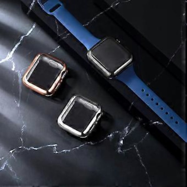 3-pak Kompatibel med Apple Watch Etui 42mm, Fuld Beskyttende Skærmbeskytter Etui HD Ultra-Tyndt Cover Kompatibel med iWatch Serie 3/2/1 Bumper Etui