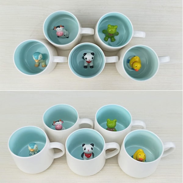 3D Djurformad Kaffekopp, Handgjord Rolig Cartoon Dockamjölk Te