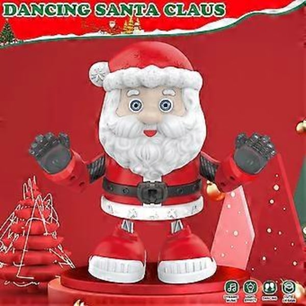 Elektrisk Tomte Leksak, Twerking Tomte, Skakande Tomte Dockor, Jul Elektrisk Dansande Musik Tomte med LED Ljus Docka Julgåva till Barn