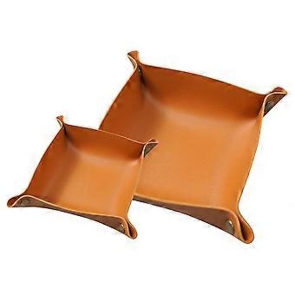 Valetbakke Kosmetik Smykke Organizer, Læder Urboks Tegnebog Mønt Skift Nøgle Catchall Bakke style1598