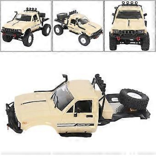 1/16 Auton Korin Kuoren Kokoonpanosarja WPL C14/C24 Kauko-ohjattavalle Kilpa-autolle Varaosien Päivitys (Keltainen Tyyli 2)