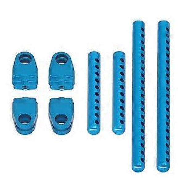 RC-Bil Karosseri Pelare Kit för 1/10 TT02 RC-Bil Uppgraderingsdelar Kit RC-Bil Uppgraderingstillbehör Blå