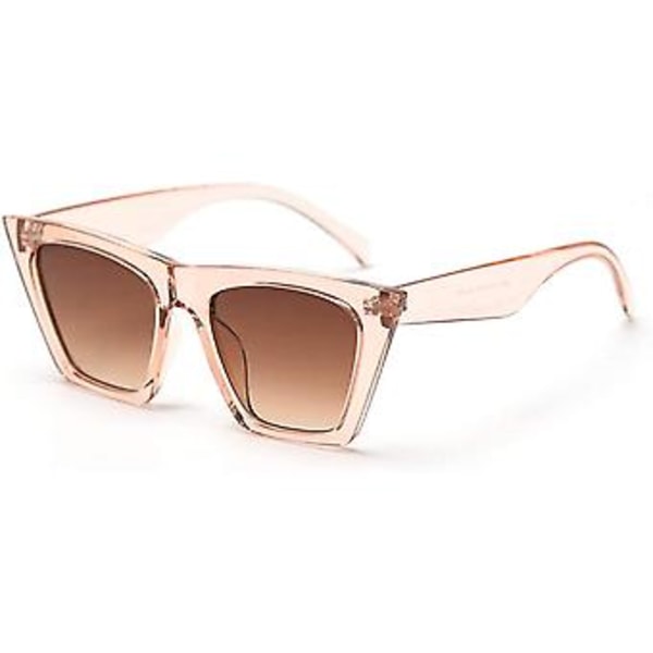 Ubiuo Kvadratiska Kattöga Solglasögon för Kvinnor Mode Vintage Trendiga Cateye Solglasögon för Kvinnor Svart