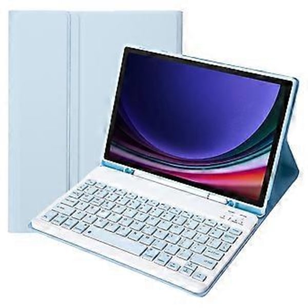 Tyyppi E A710B Samsung Galaxy Tab S9 X710/X716B/X718U Bluetooth-näppäimistölle Suojakotelo PU+TPU (Tyyli E)