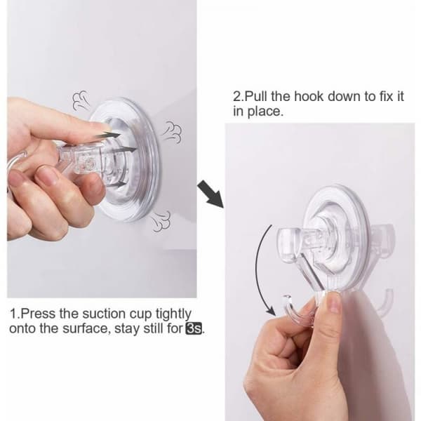 4 Vakuumsugkopper - Razor Holder - Crown Hook - Multi-Us