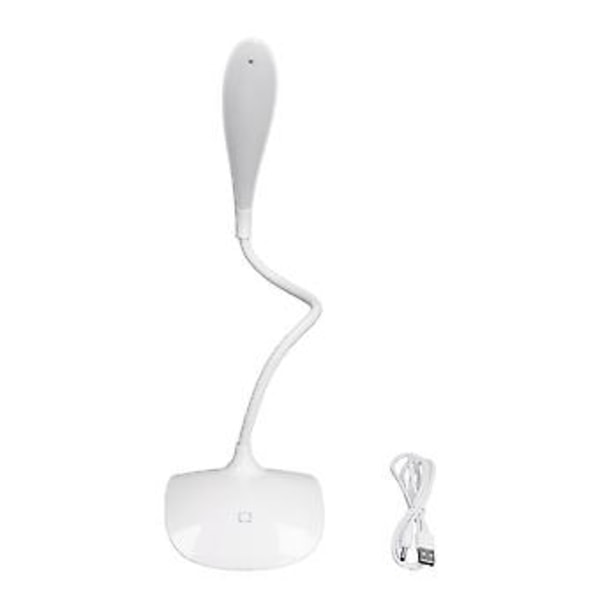 LED Bordslampa 3 Nivåer Touchkontroll USB-laddning 16 lysdioder Kompakt Bärbar Lampa för Hemmakontor Resor Camping