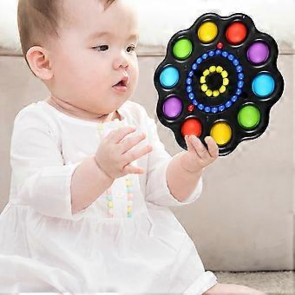 Roterande Regnbåge Magisk Bönkub Rolig Stressreducerare Roterande Fidget Leksaker för Barn (stil 5)
