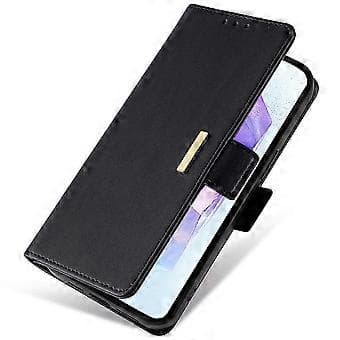 Læder Wallet Case med RFID-blokering og stativfunktion samt håndrem til Samsung Galaxy A36 5G - Sort (Sort)