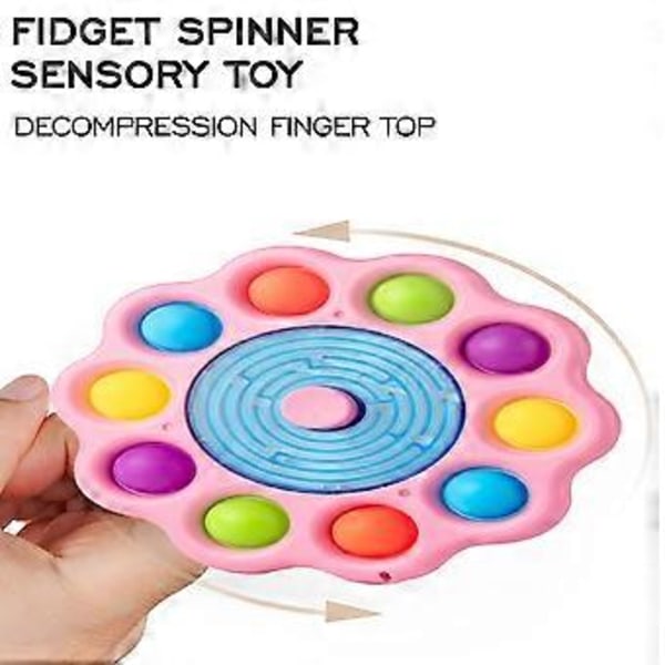 Roterende Regnbue Magisk Bønne Cube Sjov Stress Relief Roterende Fidget Legetøj til Børn (stil 1)