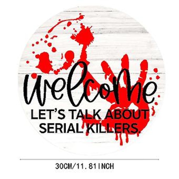 3D Skräck Välkommenskylt För Framdörr Halloween Krans Dekoration Semester Dörrplatta Skräck Välkommenskylt Krans Heminredning (Färg 8)