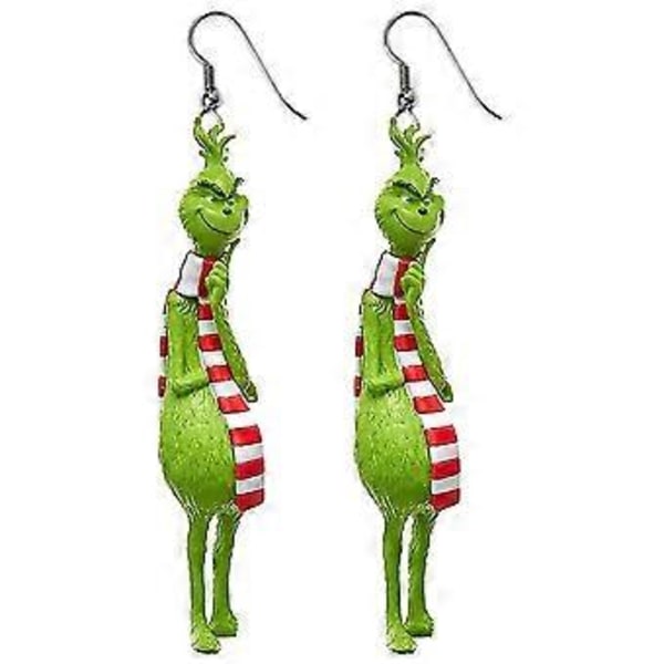 Jul The Grinch Nyhet Hengende Øredobber Morsom Festlig Anheng Kvinner Jenter Smykker Julegave -NMAOV( C)