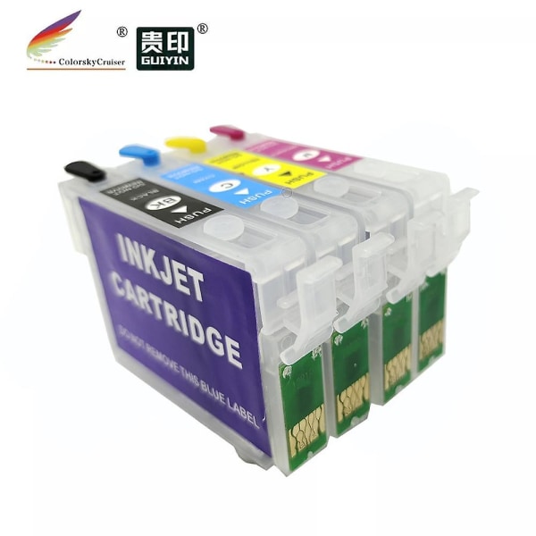 (rce-891-894) Refillable Refill Ink Cartridge For Epson T0891 - T0894 89 Bkcmy Sx218 Sx400 Sx410 Sx415 4 Cartridges