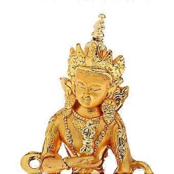 7,5 cm Hög Liten Meditations Lotus Buddha Staty Buddhistisk Figurin Välsignelse