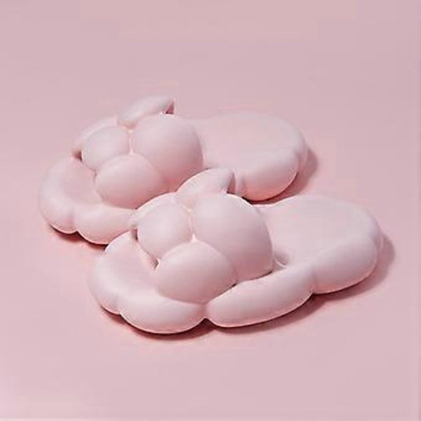 Söta äggmoln-tofflor för kvinnor, sommar, EVA, mjuka, tjocka, inomhus, halkfria (40 41 Rosa)